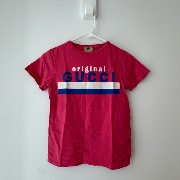 Gucci Pink and Blue Short Sleeve Tees - Picture 1 of 4